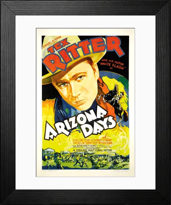 Framed Print : ARIZONA DAYS, Tex Ritter, 1937