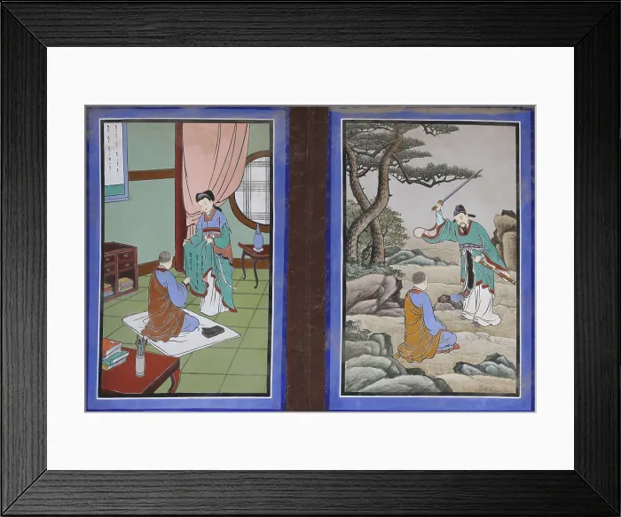 Framed Print : KOREA. Chiin-Ri. Haeinsa Temple. Frescoes with scenes of Buddhist mythology. AISA / Everett Collection**US SALES ONLY**