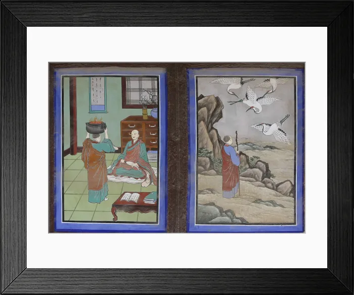 Framed Print : KOREA. Chiin-Ri. Haeinsa Temple. Frescoes with scenes of Buddhist mythology. Fresco. AISA / Everett Collection**US SALES ONLY** Framed Print : KOREA. Chiin-Ri. Haeinsa Temple. Frescoes with scenes of Buddhist mythology. Fresco. AISA / Everett Collection**US SALES ONLY**