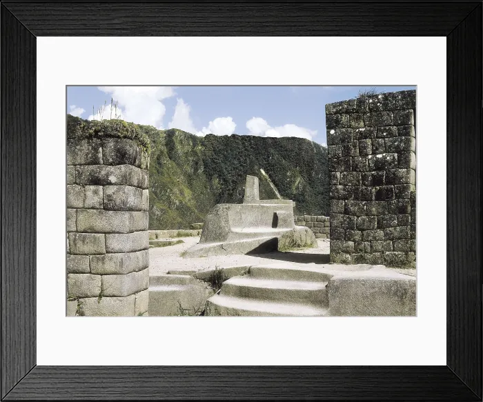 Framed Print : PERU. CUZCO. Machu Pichu. Incaic remains (15th c.). Solar clock. Inca art. AISA / Everett Collection**US SALES ONLY**
