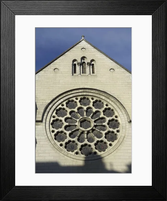 Framed Print : FRANCE. Pau. Church of Saint-Martin (19th c.). Rose window. Neo-Gothic. Architecture. AISA / Everett Collection**US SALES ONLY**