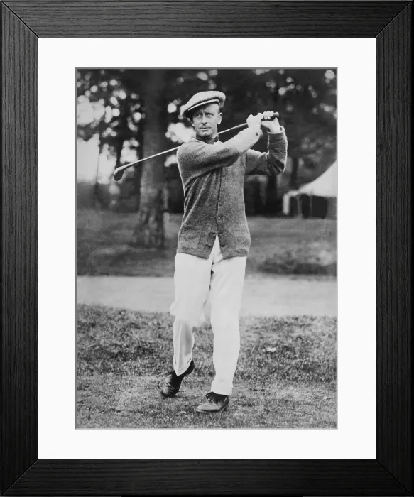 Framed Print : Gilbert Nichols completing a golf swing, March 25, 1916. The British golfer emigrated to the US with his older brother, Bernard, who was also an excellent golfer Framed Print : Gilbert Nichols completing a golf swing, March 25, 1916. The British golfer emigrated to the US with his older brother, Bernard, who was also an excellent golfer