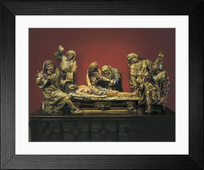 Framed Print : JUNI, Juan de (1507-1577). Holy Burial of Christ. 1541-1544. Renaissance art. Sculpture on wood. SPAIN. Valladolid. National Museum of Sculpture