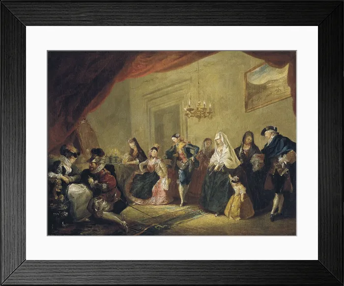 Framed Print : PARET y ALCAZAR, Luis (1746-1798). A Comedy Rehearsal. end 18th c. Baroque art. Oil on canvas. SPAIN. Madrid. Prado Museum. AISA / Everett Collection**US SALES ONLY**