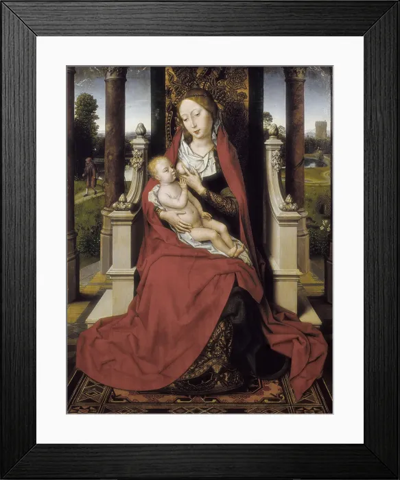 Framed Print : MEMLING, Hans (1433-1494). Motherhood. end 15th c. Flemish art. Oil on wood. SPAIN. Granada. Royal Chapel. AISA / Everett Collection**US SALES ONLY** Framed Print : MEMLING, Hans (1433-1494). Motherhood. end 15th c. Flemish art. Oil on wood. SPAIN. Granada. Royal Chapel. AISA / Everett Collection**US SALES ONLY**