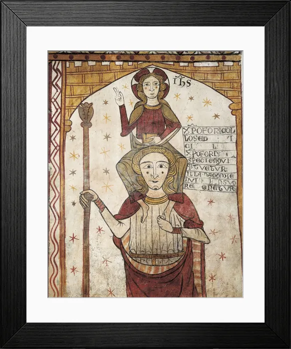 Framed Print : FRANCE. Pernes-les-Fontaines. Tour Ferrande. Saint Christopher Carrying Christ Child (13th c.). Romanesque art. Fresco. AISA / Everett Collection**US SALES ONLY** Framed Print : FRANCE. Pernes-les-Fontaines. Tour Ferrande. Saint Christopher Carrying Christ Child (13th c.). Romanesque art. Fresco. AISA / Everett Collection**US SALES ONLY**