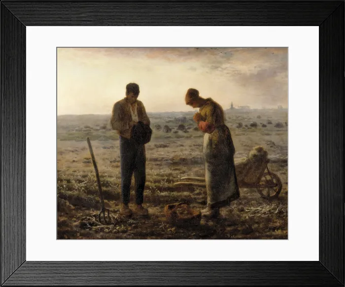Framed Print : MILLET, Jean Franois (1814-1875). The Angelus (L'Anglus). 1857-1859. Realism. Oil on canvas. FRANCE. Paris. Muse d'Orsay (Orsay Museum)