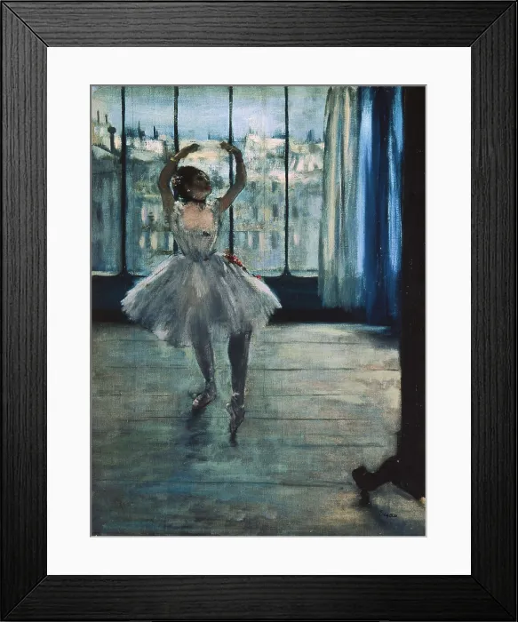 Framed Print : DEGAS, Edgar (1834-1917). Dancer at the Photographer's Studio. 1874-1877. Impressionism. Oil on canvas. RUSSIA. Moscow. Pushkin Museum of Fine Arts