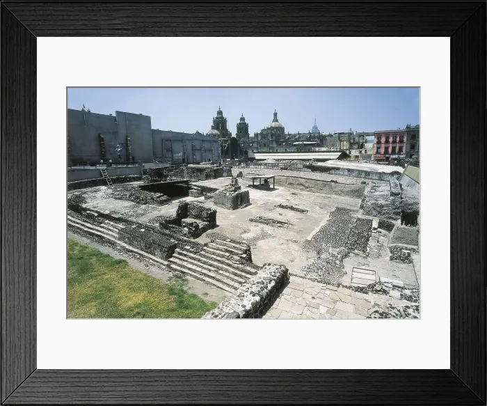 Framed Print : MEXICO. Mexico City. Tenochtitln. Remains of an Aztec temple (14th-15th c.). Architecture. AISA / Everett Collection**US SALES ONLY**