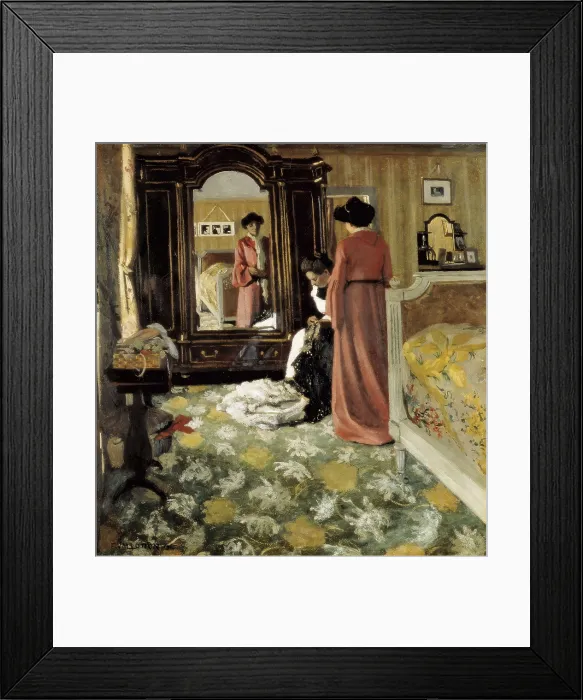 Framed Print : VALLOTTON, Flix (1865-1925). Interior. 1904. Oil on cardboard. Symbolism. Les Nabis. Oil. RUSSIA. Saint Petersburg. State Hermitage Museum