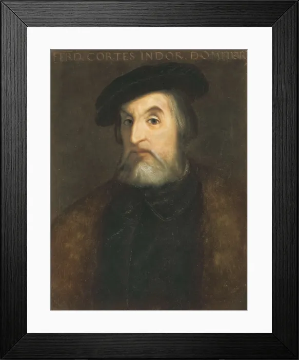 Framed Print : CORTS, Hernn (1485-1547). Painting. SPAIN. Madrid. National Library. AISA / Everett Collection**US SALES ONLY**