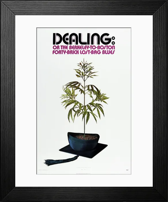 Framed Print : DEALING: OR THE BERKELEY-TO-BOSTON FORTY-BRICK LOST-BAG BLUES, US poster, 1972