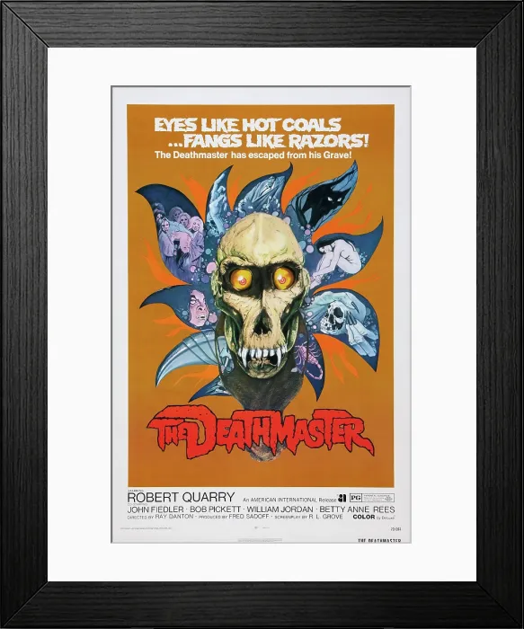 Framed Print : DEATHMASTER, US poster art, 1972