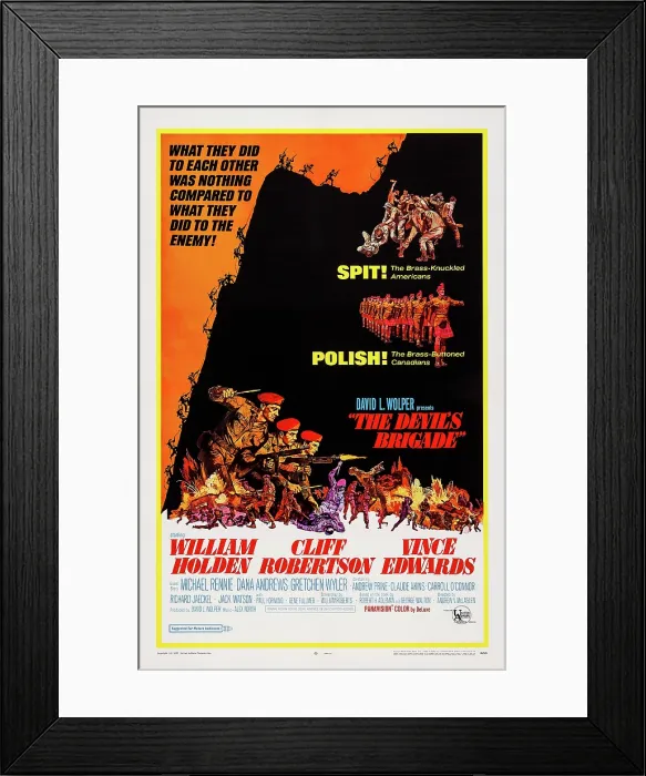 Framed Print : THE DEVIL'S BRIGADE, US poster art, 1968