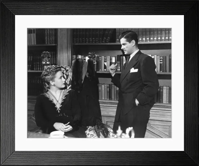 Framed Print : SABOTEUR, from left, Priscilla Lane, Robert Cummings, 1942