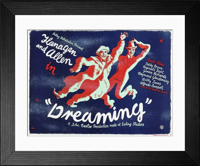 Framed Print : DREAMING, l-r: Bud Flanagan, Chesney Allen on poster art, 1945 Framed Print : DREAMING, l-r: Bud Flanagan, Chesney Allen on poster art, 1945