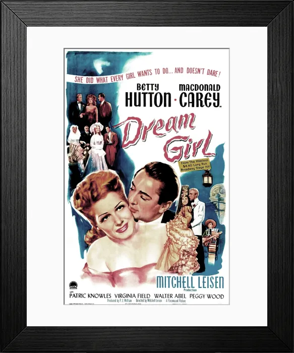 Framed Print : DREAM GIRL, US poster, Betty Hutton, Macdonald Carey, 1948