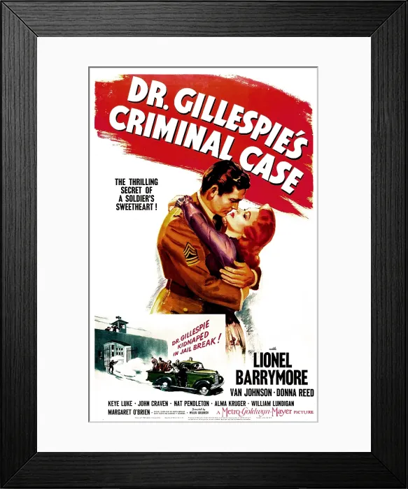 Framed Print : DR. GILLESPIE'S CRIMINAL CASE, US poster, Michael Duane, Marilyn Maxwell, 1943 Framed Print : DR. GILLESPIE'S CRIMINAL CASE, US poster, Michael Duane, Marilyn Maxwell, 1943