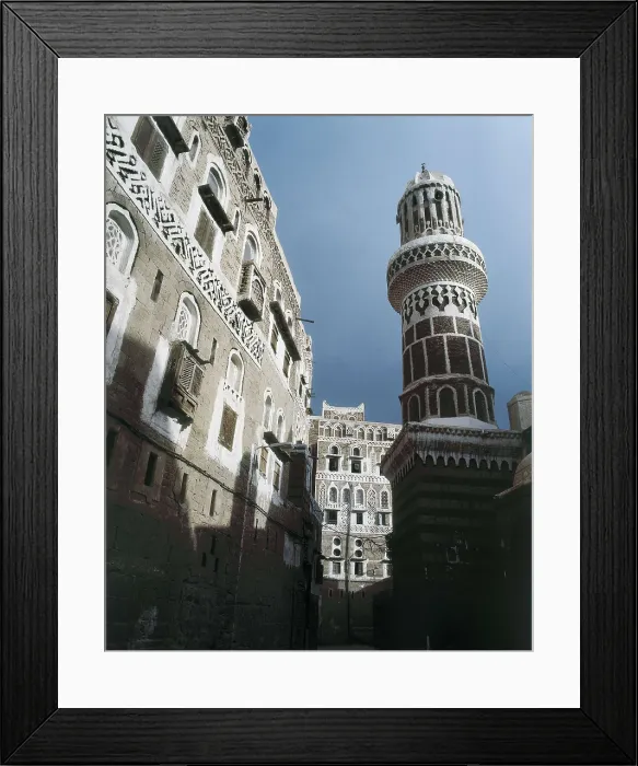 Framed Print : YEMEN. SANA'A. Sana. Yemeni adobe architecture. AISA / Everett Collection**US SALES ONLY**