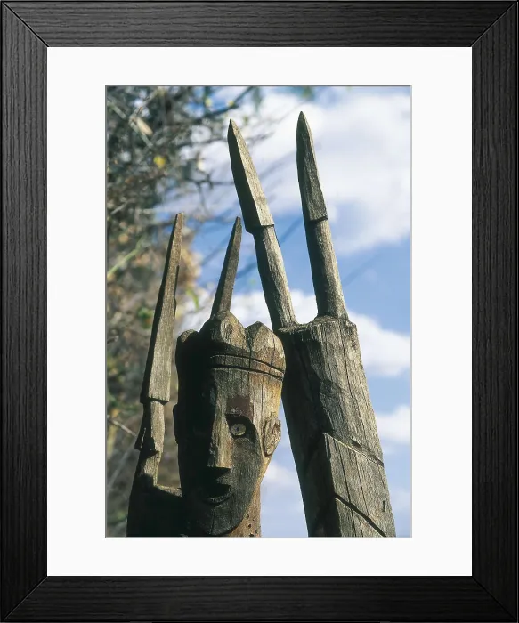Framed Print : ETHIOPIA. Konsu funeral statue. African art. Sculpture on wood. AISA / Everett Collection**US SALES ONLY**