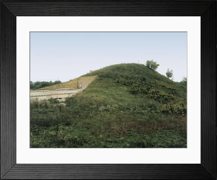 Framed Print : BULGARIA. RUSE. Sveshtari. Thracian Tomb of Sveshtari. Thracian Tomb of Sveshtari (3rd c. BC). Oustide of the hill where the tomb is located