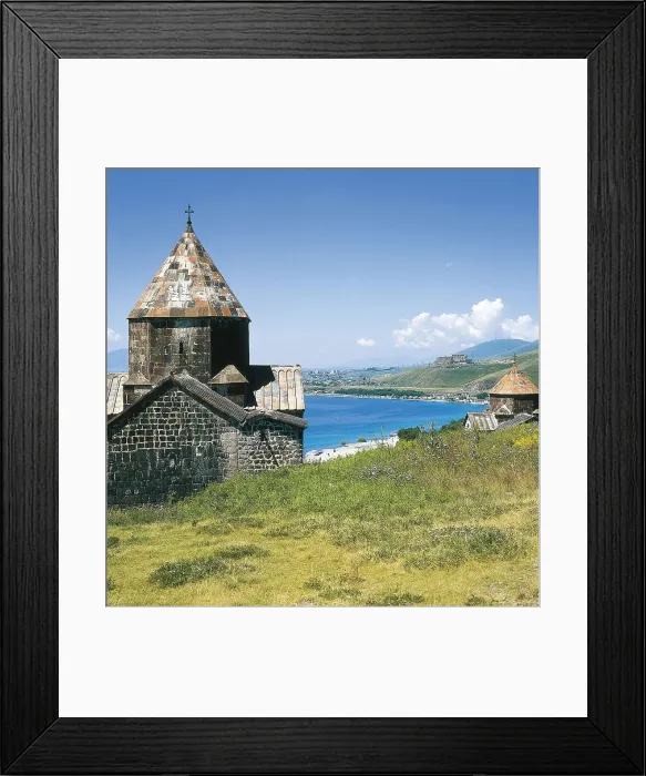 Framed Print : ARMENIA. Sevan. Monastery of Sevanavank. The churches of Arakelots and Astvatstin (1874) in front of Lake Sevan. AISA / Everett Collection**US SALES ONLY** Framed Print : ARMENIA. Sevan. Monastery of Sevanavank. The churches of Arakelots and Astvatstin (1874) in front of Lake Sevan. AISA / Everett Collection**US SALES ONLY**