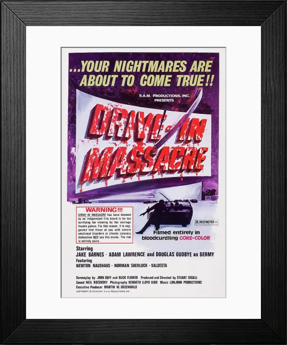 Framed Print : DRIVE IN MASSACRE, (aka DRIVE-IN MASSACRE), US poster, 1977