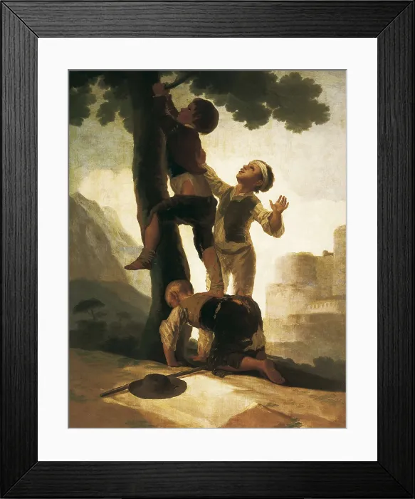 Framed Print : GOYA Y LUCIENTES, Francisco de (1746-1828). Boys Climbing a Tree. 1791-1792. Oil on canvas. SPAIN. Madrid. Prado Museum. AISA / Everett Collection**US SALES ONLY**