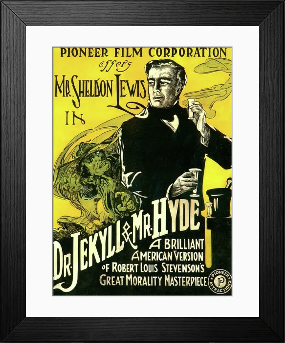 Framed Print : DR.JEKYLL & MR. HYDE, Sheldon Lewis, 1920 Framed Print : DR.JEKYLL & MR. HYDE, Sheldon Lewis, 1920