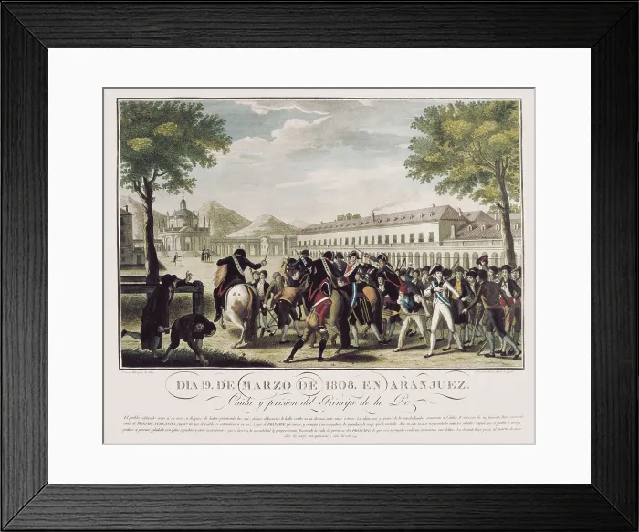 Framed Print : Mutiny of Aranjuez (March 19, 1808). Capture of Godoy. Litography. AISA / Everett Collection**US SALES ONLY**