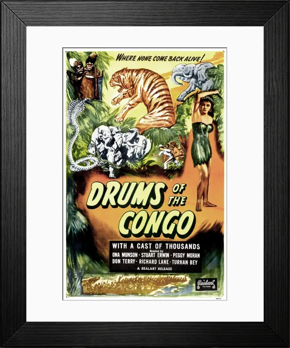 Framed Print : DRUMS OF THE CONGO, US poster, Dorothy Dandridge, 1942