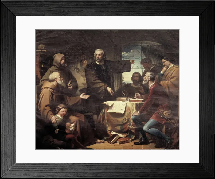 Framed Print : CANO DE LA PEA, Eduardo (1823-1897). Columbus in the Monastery at La Rabida. 1856. SPAIN. Madrid. Senate Palace. AISA / Everett Collection**US SALES ONLY** Framed Print : CANO DE LA PEA, Eduardo (1823-1897). Columbus in the Monastery at La Rabida. 1856. SPAIN. Madrid. Senate Palace. AISA / Everett Collection**US SALES ONLY**