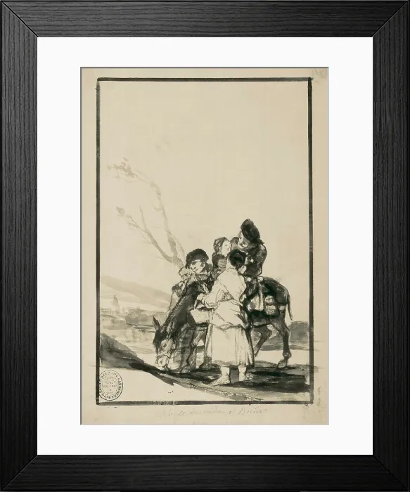 Framed Print : GOYA Y LUCIENTES, Francisco de (1746-1828). He Doesnt Neglect the Donkey. 1816-1820. Paintbrush Chinese ink on laid paper. Drawing. SPAIN. Madrid. National Library Framed Print : GOYA Y LUCIENTES, Francisco de (1746-1828). He Doesnt Neglect the Donkey. 1816-1820. Paintbrush Chinese ink on laid paper. Drawing. SPAIN. Madrid. National Library