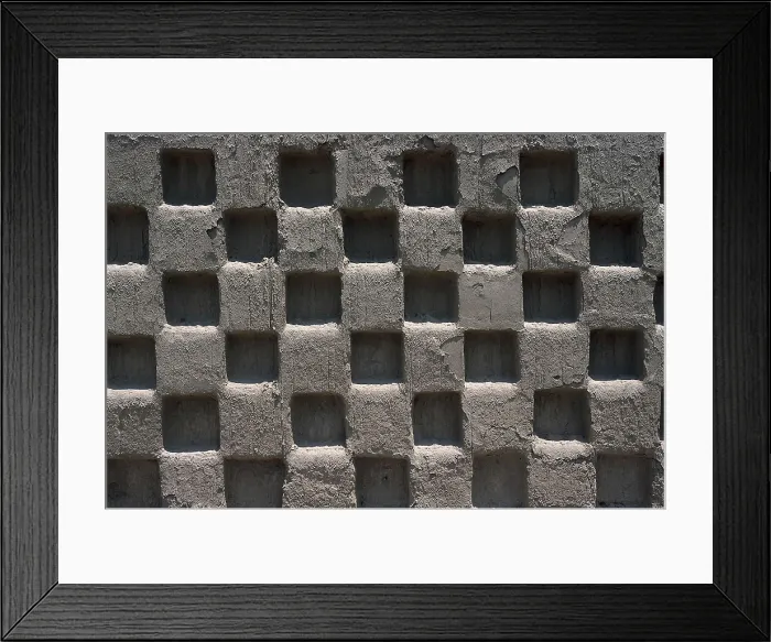 Framed Print : PERU. Trujillo. Chan Chan. Detail of the adobe wall decorated with a geometrical motif. Chimu art. Architecture. AISA / Everett Collection**US SALES ONLY**