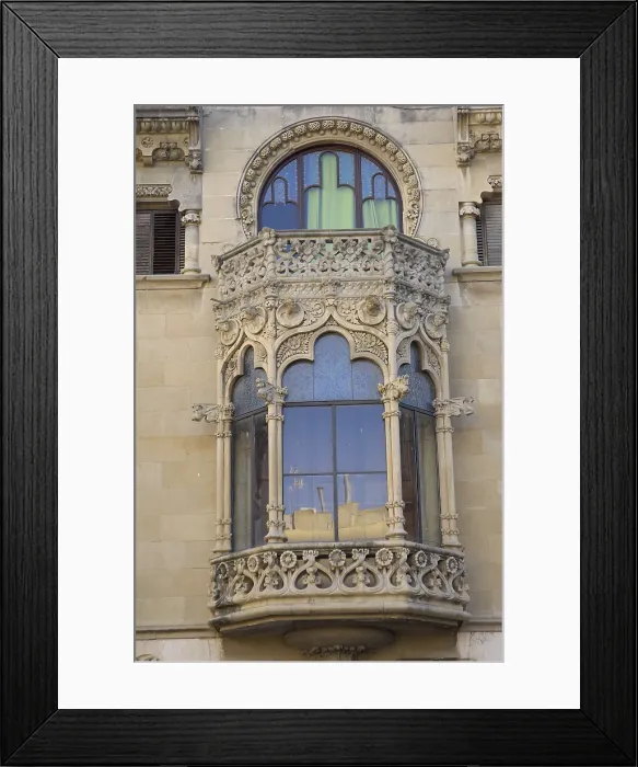 Framed Print : DOMENECH I MONTANER, Lluis (1850-1923). Navs House. 1901-1907. SPAIN. Reus. Navs House. Route of Modernism. Balcony. Modernism. Architecture