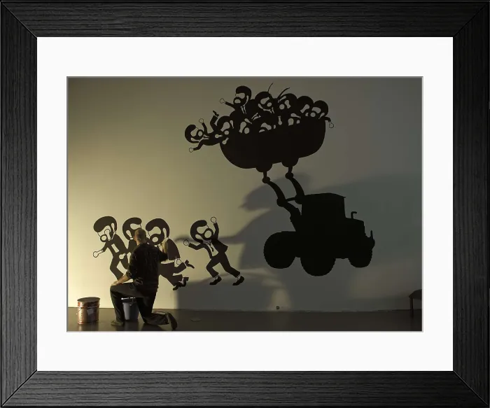 Framed Print : SPAIN. Barcelona. Centre d'Art Santa Mnica (Santa Monica Art Center). The artist Jordi Ribes preparing his exhibition. AISA / Everett Collection**US SALES ONLY**