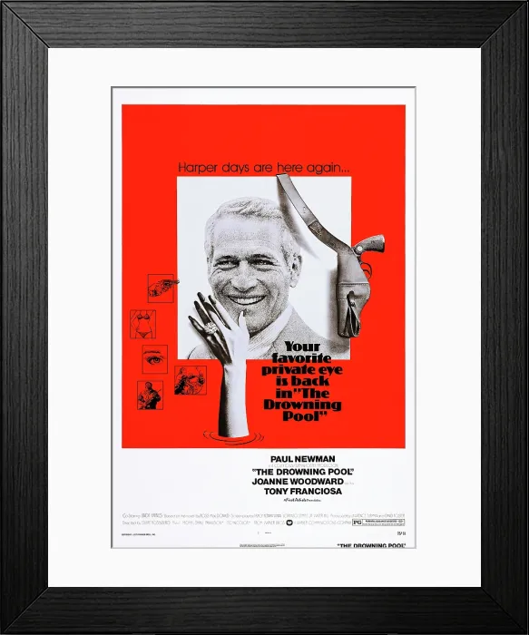 Framed Print : THE DROWNING POOL, US poster art, Paul Newman, 1975 Framed Print : THE DROWNING POOL, US poster art, Paul Newman, 1975
