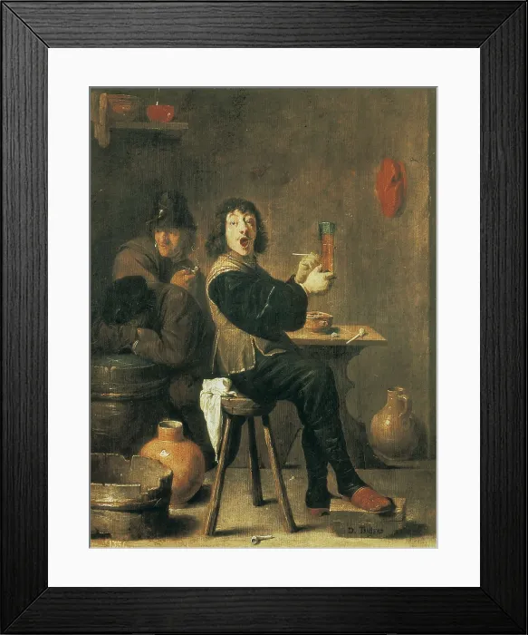 Framed Print : TENIERS II, David, 'the Younger' (1610-1690). The Happy Soldier. 1650. Flemish art. Oil on canvas. SPAIN. Madrid. Prado Museum. AISA / Everett Collection**US SALES ONLY**