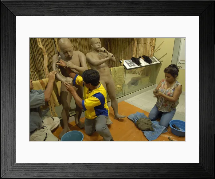 Framed Print : PERU. Ferreafe. Sicn National Museum. Sican or Lambayeque Culture (700-1300). Making scale models. AISA / Everett Collection**US SALES ONLY**