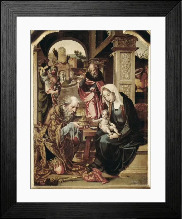 Framed Print : COECKE VAN AELST, Pieter (1502-1550). The Adoration of the Magi. 1529 - 1549. Central panel (87 x 55 cam). Flemish art. Oil on wood. SPAIN. Madrid. Prado Museum Framed Print : COECKE VAN AELST, Pieter (1502-1550). The Adoration of the Magi. 1529 - 1549. Central panel (87 x 55 cam). Flemish art. Oil on wood. SPAIN. Madrid. Prado Museum