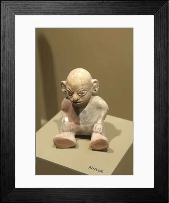 Framed Print : Ceramics depicting the stages of life (3rd c. AD). Childhood. Moche or Mochica Art. PERU. Sipn. Royal Tombs of Sipn Museum. AISA / Everett Collection**US SALES ONLY**