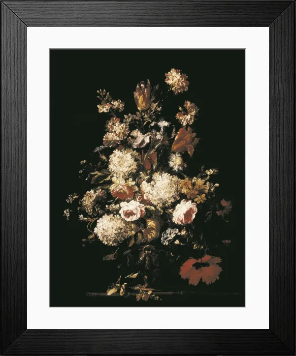 Framed Print : ARELLANO, Juan de (1614-1676). Vase of Flowers. mid. 17th c. Oil on canvas. SPAIN. Madrid. Prado Museum. AISA / Everett Collection**US SALES ONLY**
