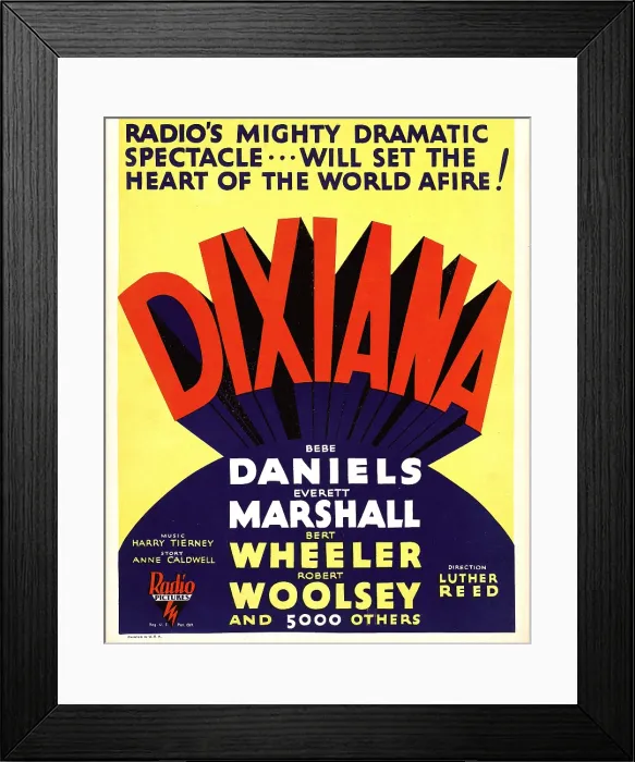 Framed Print : DIXIANA, window card, 1930 Framed Print : DIXIANA, window card, 1930