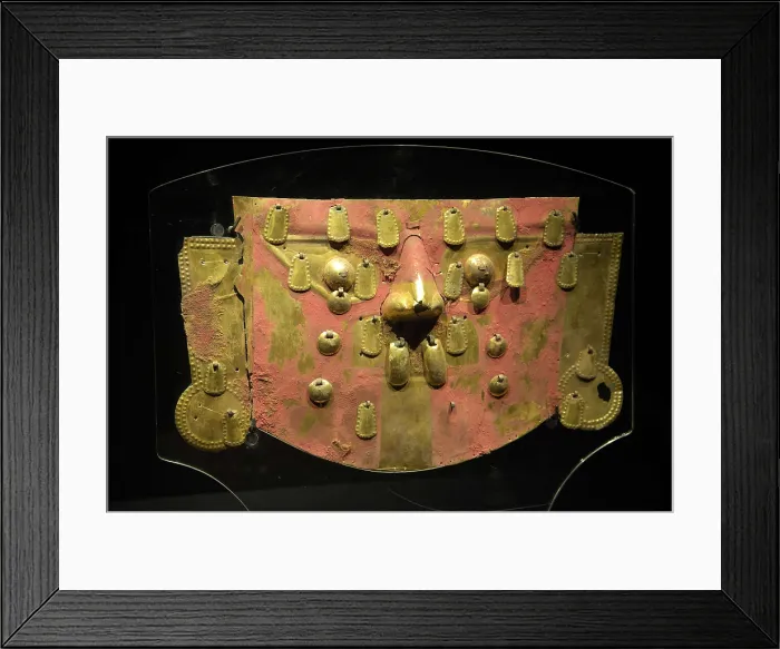 Framed Print : Sican or Lambayeque Culture (700-1300). Nose pendant. PERU. Ferreafe. Sicn National Museum. AISA / Everett Collection**US SALES ONLY**