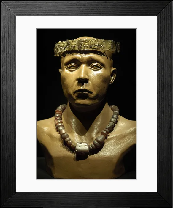 Framed Print : Sican or Lambayeque Culture (700-1300). Necklace and crown. PERU. Ferreafe. Sicn National Museum. AISA / Everett Collection**US SALES ONLY** Framed Print : Sican or Lambayeque Culture (700-1300). Necklace and crown. PERU. Ferreafe. Sicn National Museum. AISA / Everett Collection**US SALES ONLY**