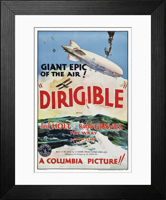 Framed Print : DIRIGIBLE, US poster art, 1931