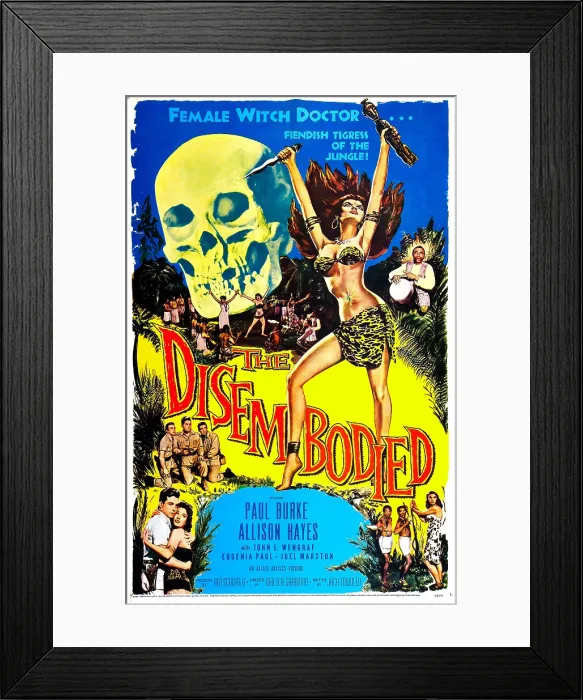 Framed Print : THE DISEMBODIED, US poster, bottom left: Paul Burke, Allison Hayes, 1957 Framed Print : THE DISEMBODIED, US poster, bottom left: Paul Burke, Allison Hayes, 1957