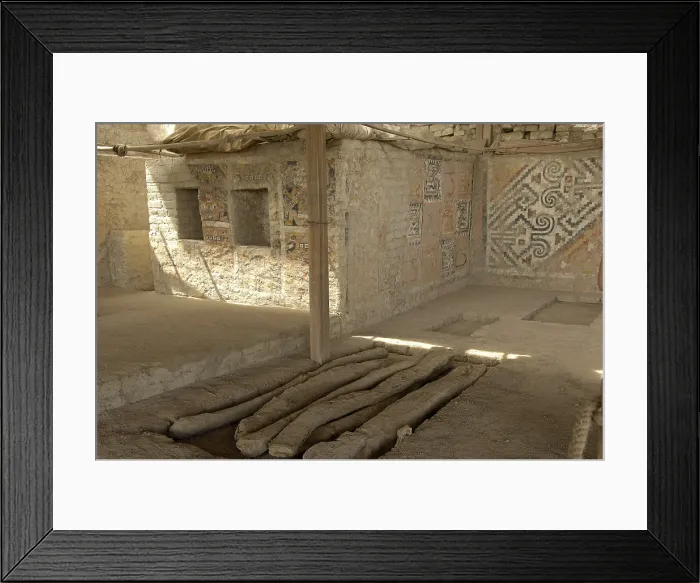 Framed Print : PERU. LA LIBERTAD. El Brujo Archaeological Complex. Moche Culture (100-750). Detail. Moche or Mochica Art. AISA / Everett Collection**US SALES ONLY**