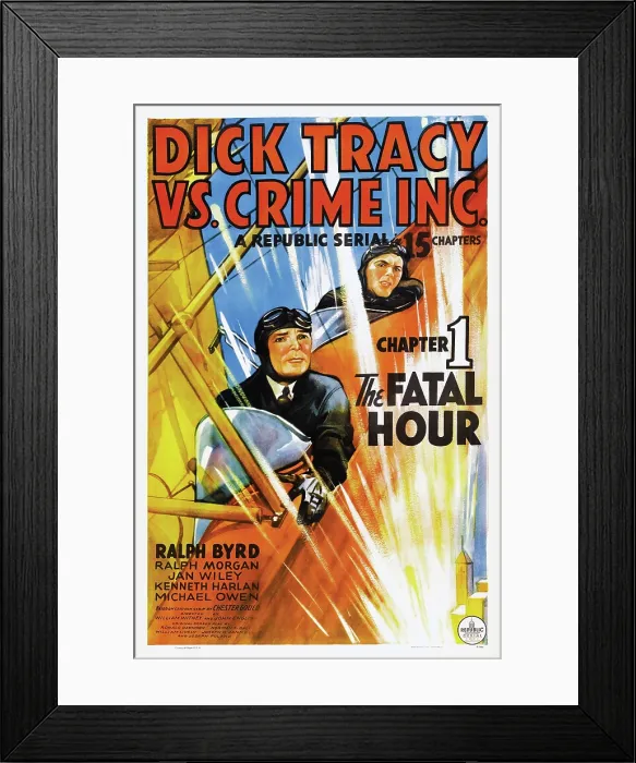 Framed Print : DICK TRACY VS. CRIME INC. CHAPTER 1, THE FATAL HOUR, US poster, 1941