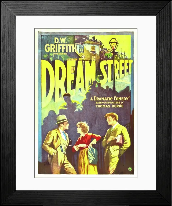 Framed Print : DREAM STREET, left to right: Ralph Graves, Carol Dempster, Charles Emmett Mack, 1921
